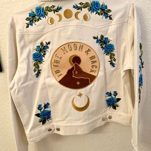 Rue de seine embroidered jean jacket